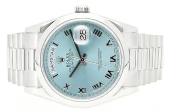 Rolex Day-Date 36 118206 36mm Platinum Blue 5