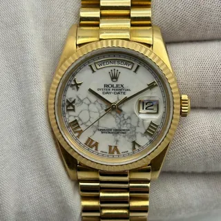 Rolex Day-Date 36 18238 Yellow gold White