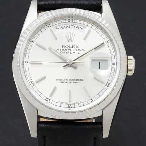 Rolex Day-Date 36 18239 36mm White gold Silver