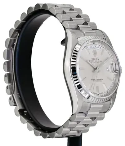 Rolex Day-Date 36 18239 36mm White gold Silver 8