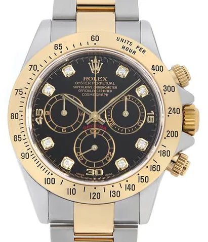 Rolex Daytona 116523G 40mm Yellow gold and stainless steel Black