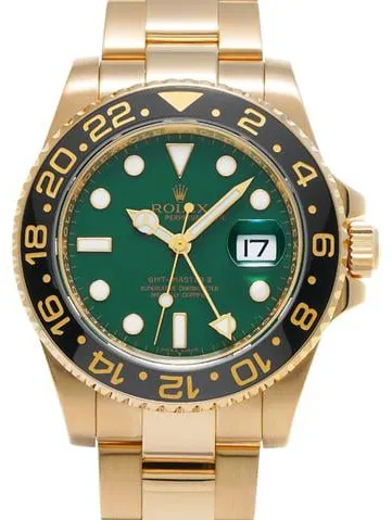 Rolex GMT-Master II 116718LN 40mm Yellow gold Green