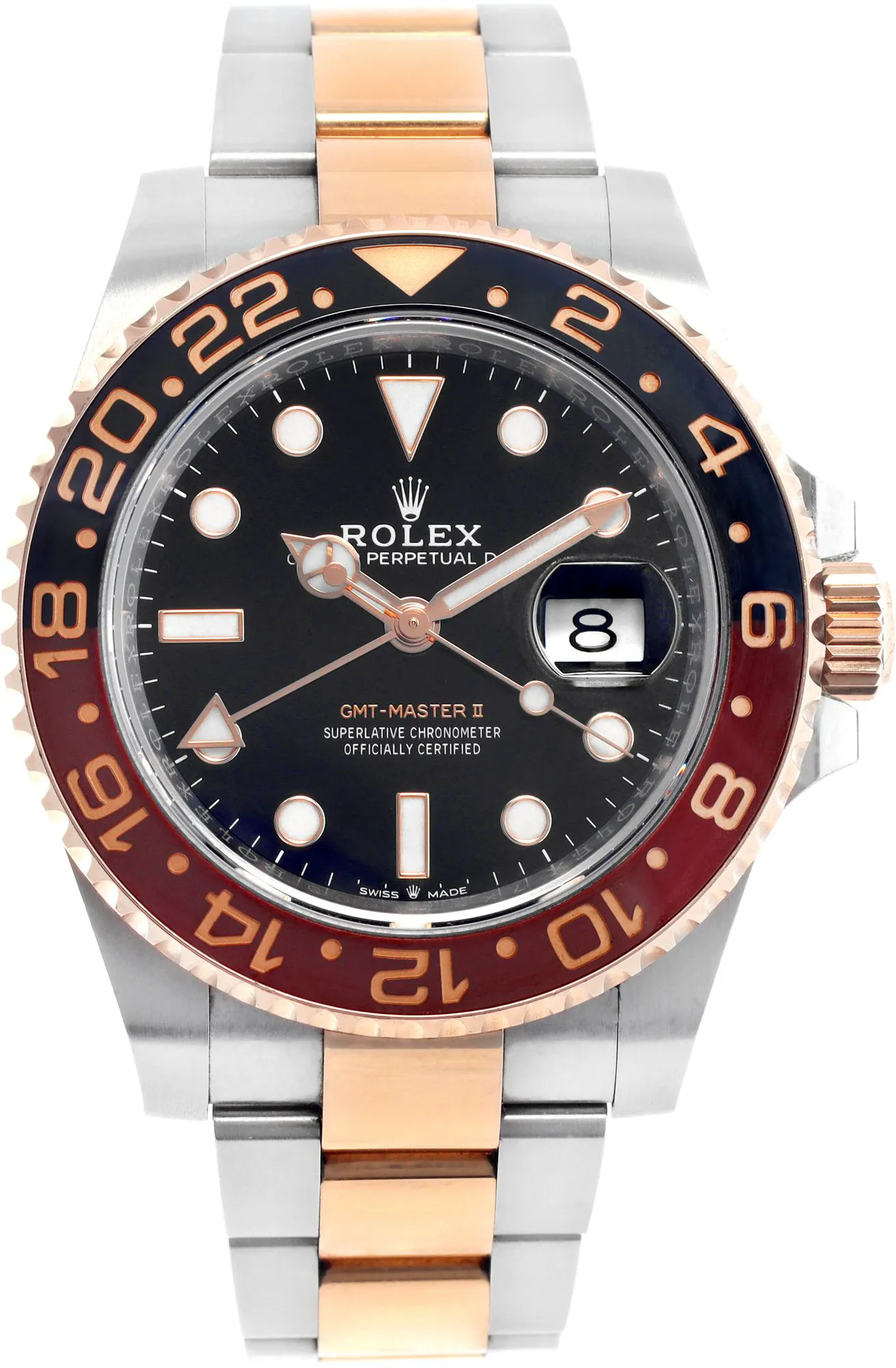 Rolex GMT-Master II 126711 40mm Rose gold and Stainless steel Black