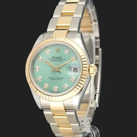 Rolex Lady-Datejust 279173 28mm Yellow gold and Stainless steel Green