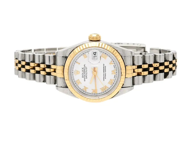 Rolex Lady-Datejust 79173 26mm Yellow gold and Stainless steel Blue