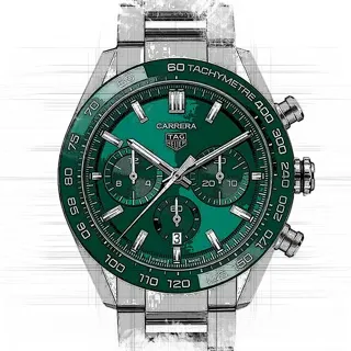 TAG Heuer Carrera CBN2A1N.BA0643 Ceramic and Stainless steel Green