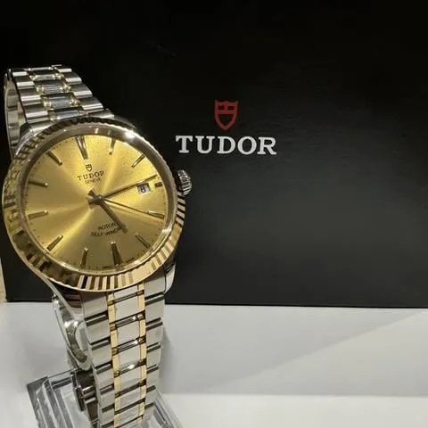 Tudor Style 12513 38mm Yellow gold and stainless steel Champagne