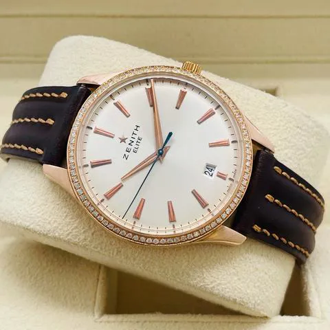 Zenith Captain Central Second 18.2020.670/11.C498 40mm Rose gold White 2