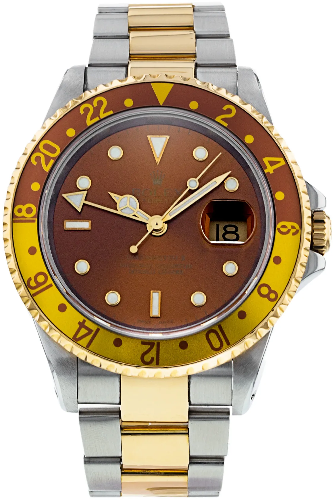 Rolex GMT-Master II 16713 40mm Yellow gold and stainless steel Copper