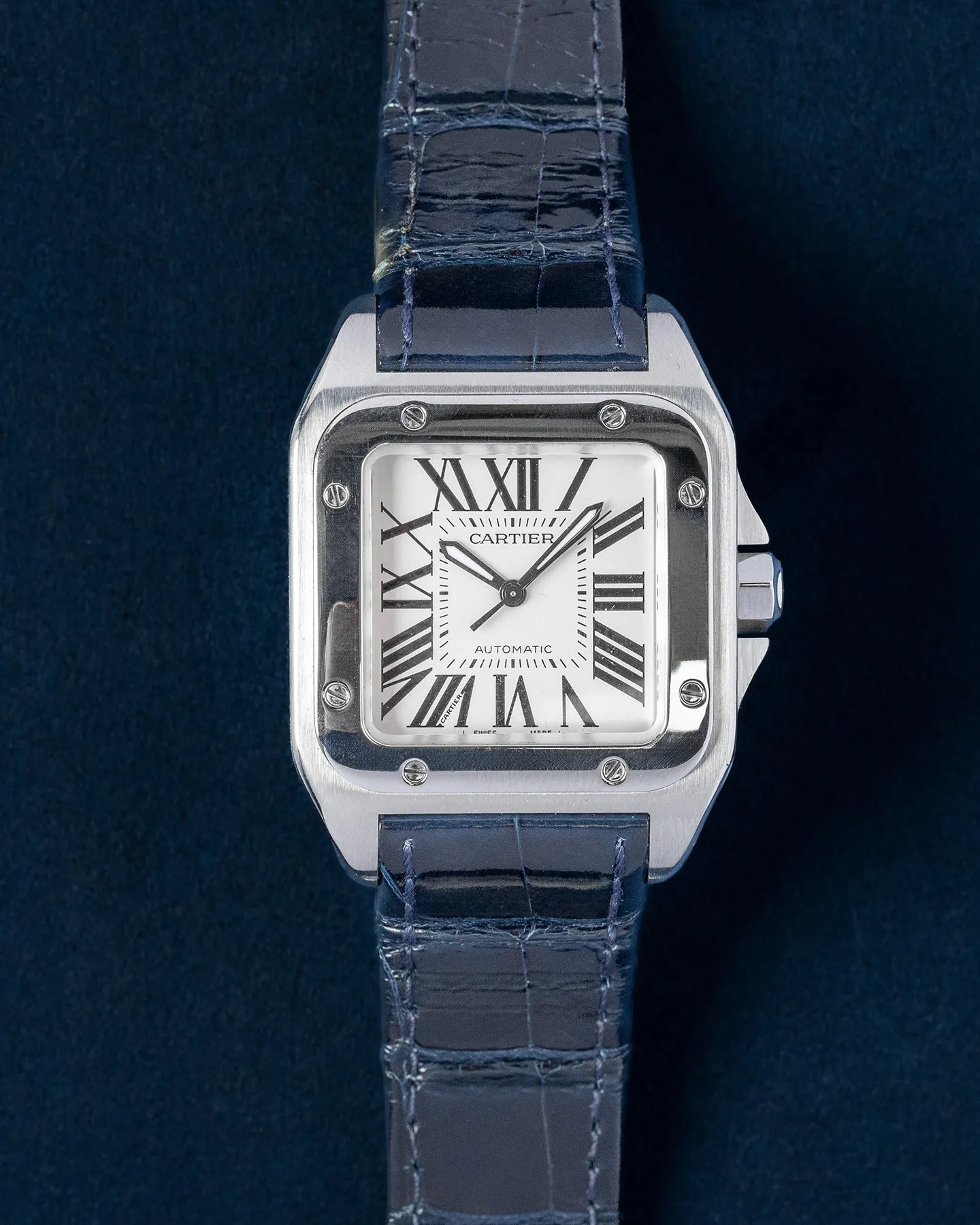 Cartier Santos 100 2878 44mm Stainless steel White