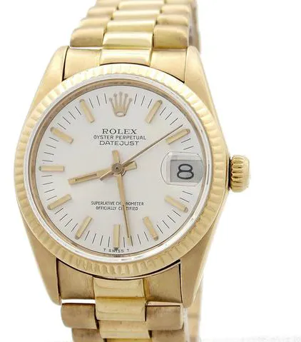Rolex Datejust 31 6827 31mm Yellow gold Silver