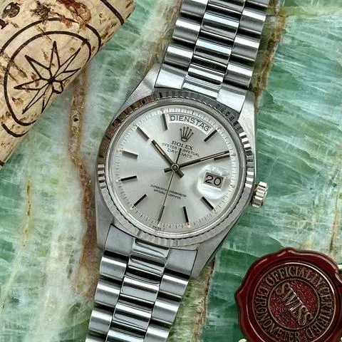 Rolex Day-Date 36 1803 36mm White gold Silver