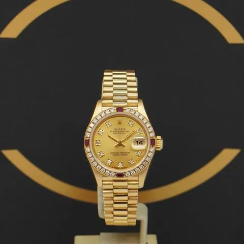 Rolex Lady-Datejust 69068 26mm Yellow gold Champagne