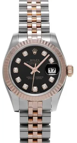 Rolex Lady-Datejust 179171G 26mm Stainless steel Black