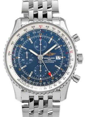 Breitling Navitimer World A2432212/C651 46mm Stainless steel Blue