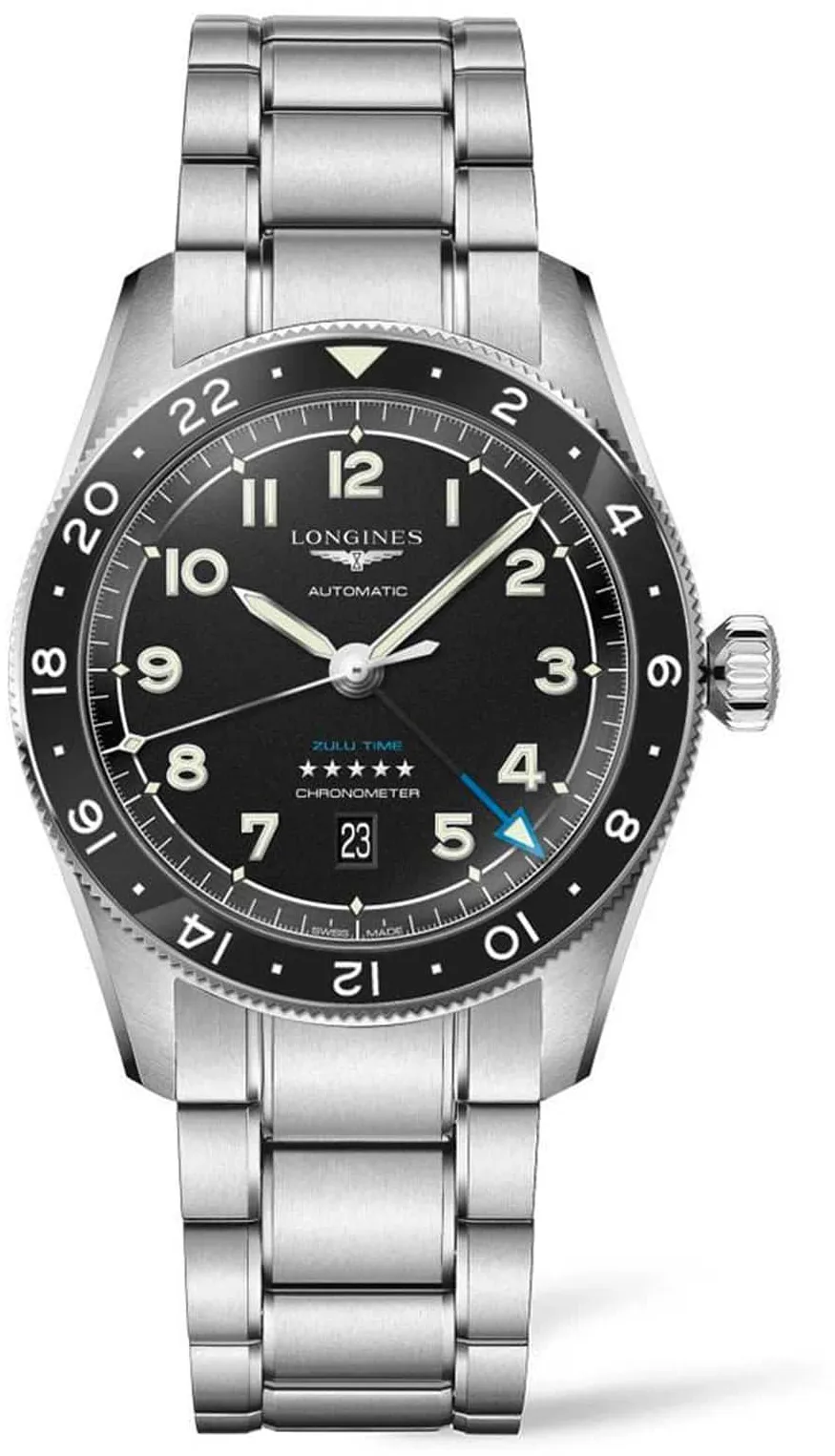 Longines Spirit L3.812.4.53.6 42mm Stainless steel Black