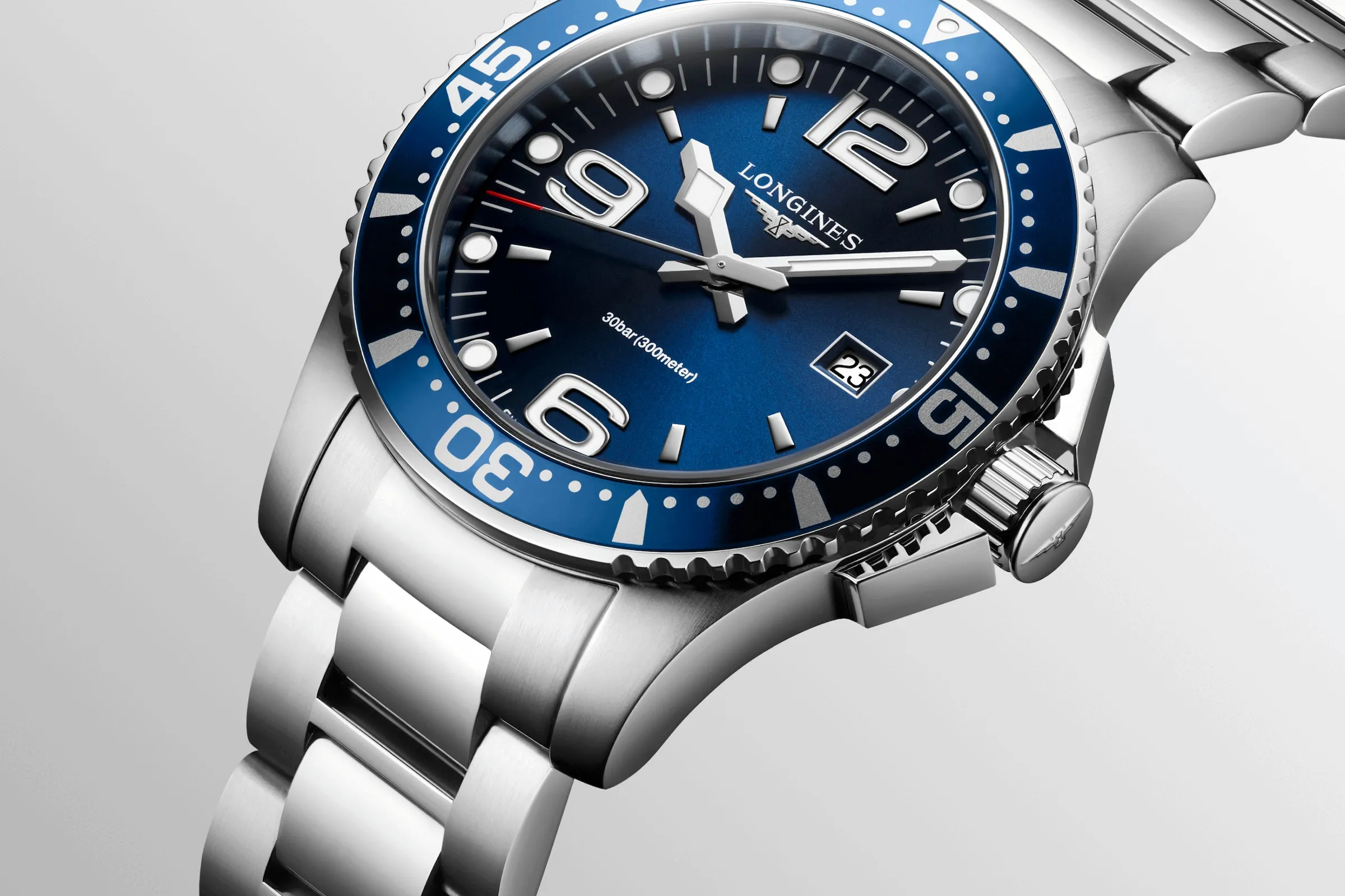 Longines HydroConquest L3.730.4.96.6 38.99mm Stainless steel Blue 1