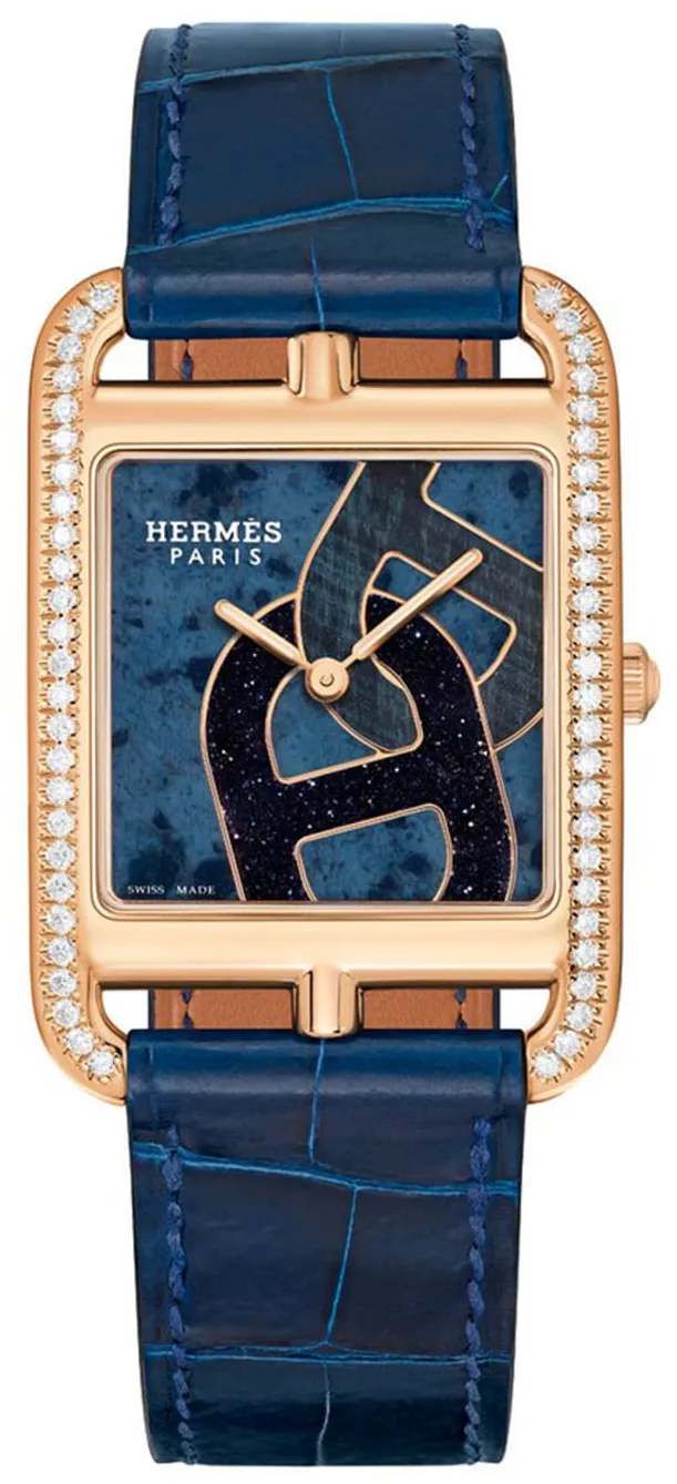 Hermès Cape Cod 059587WW00 37mm Yellow gold Blue