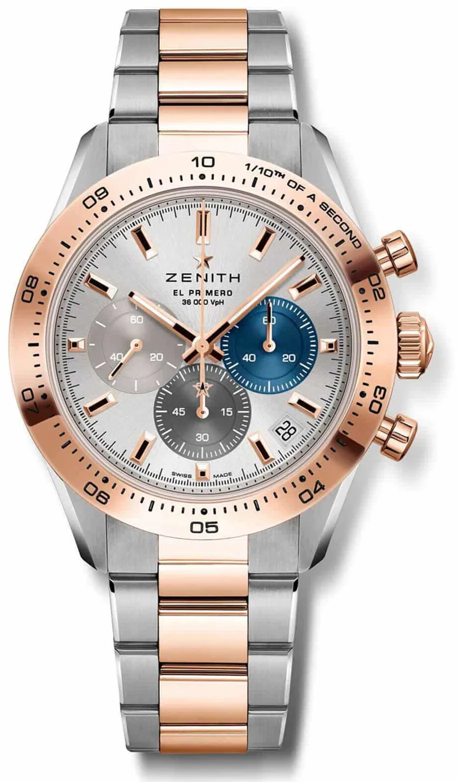 Zenith Chronomaster Sport 51.3100.3600/69.M3100 41mm Rose gold and Stainless steel Silver