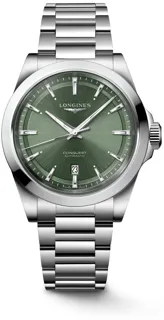 Longines Conquest L38304026 Stainless steel Green