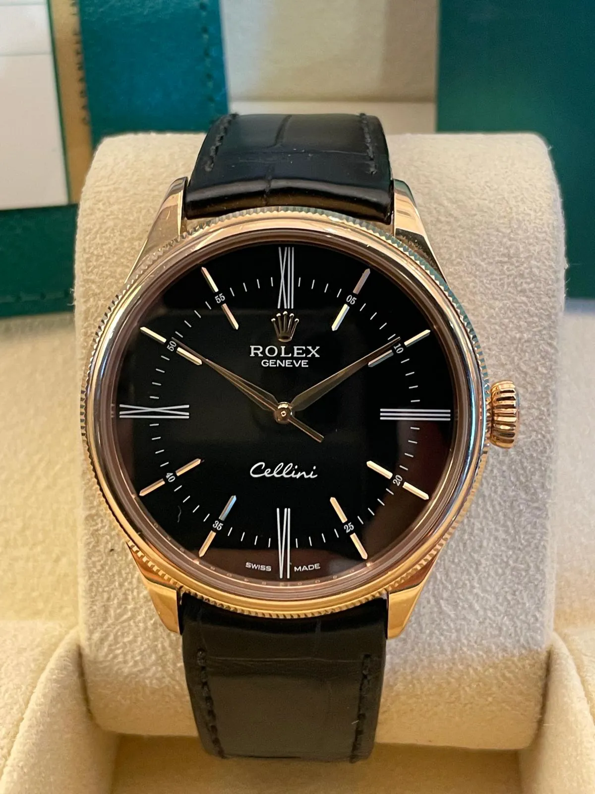 Rolex Cellini 50505 39mm Rose gold Black 5