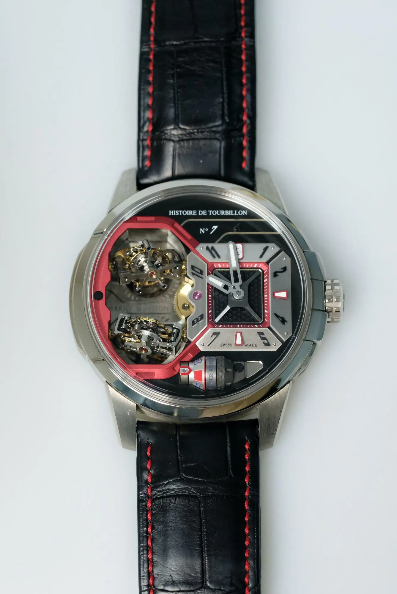 Harry Winston Histoire de Tourbillon HCOMDT51WW002 51mm White gold Red and black 1