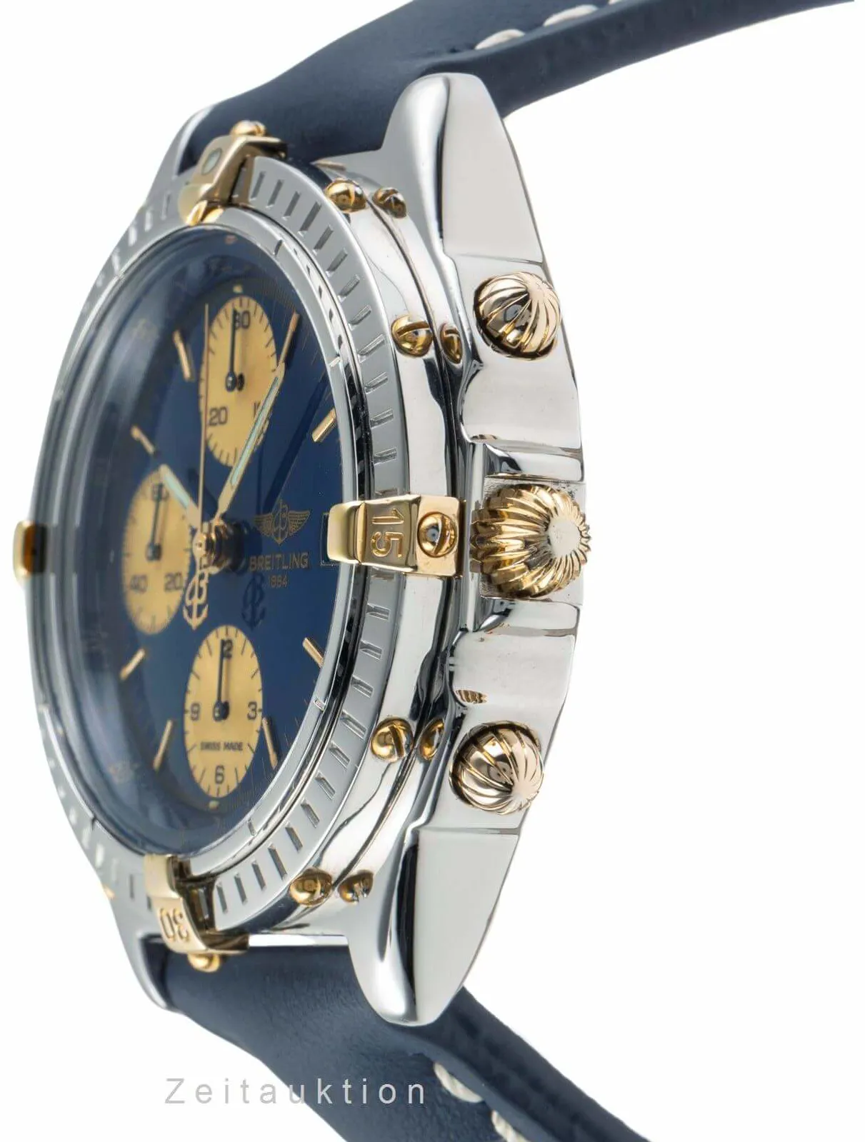 Breitling Chronomat B13050 39mm Yellow gold and Stainless steel Blue 5