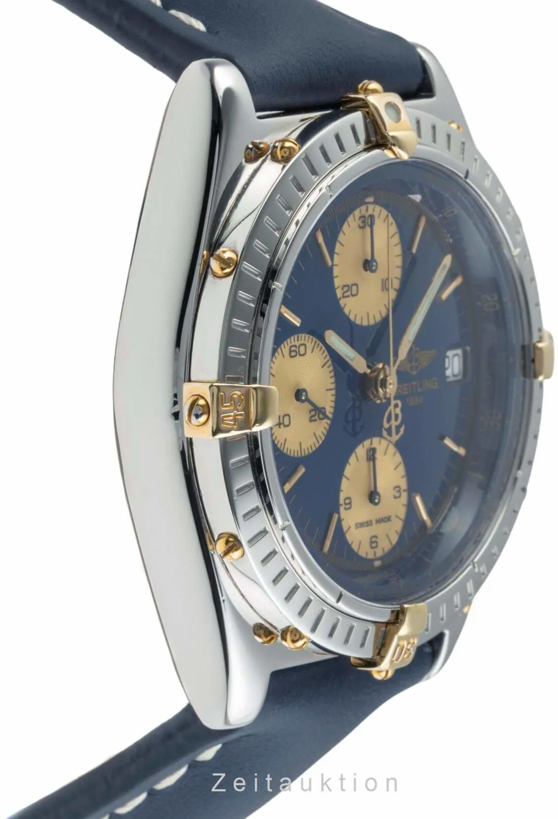 Breitling Chronomat B13050 39mm Yellow gold and Stainless steel Blue 6