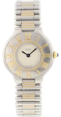 Cartier 21 Must de Cartier 1340 28mm Yellow gold and stainless steel Silver