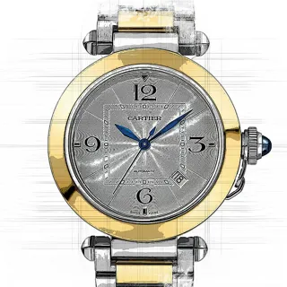 Cartier Pasha de Cartier W2PA0009 Stainless steel Silber