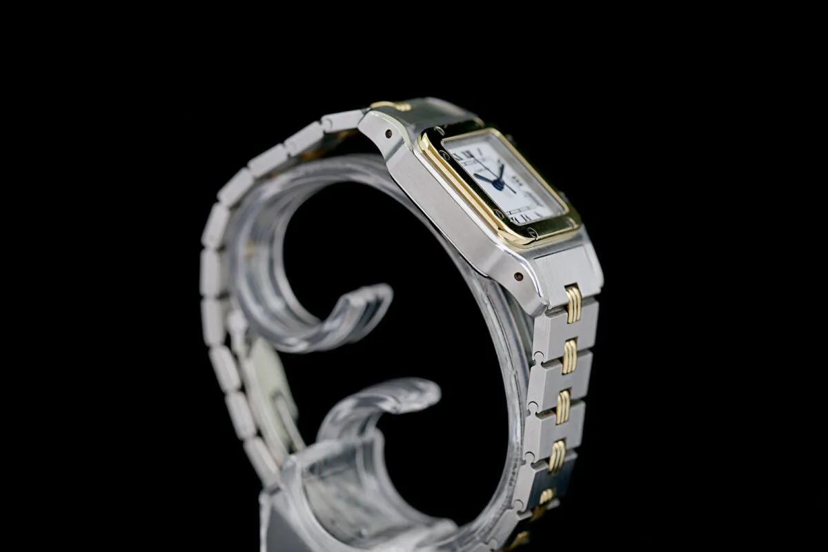 Cartier Santos 0906 25mm Stahl weißes 3