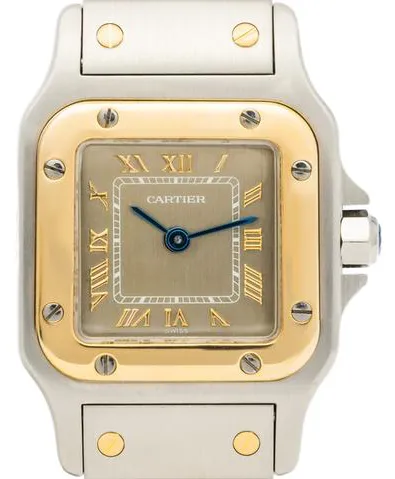 Cartier Santos Galbée 1567 24mm Yellow gold and Stainless steel Bronze