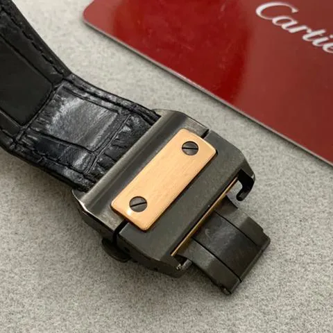 Cartier Santos W2020009 Yellow gold and Stainless steel Black 6