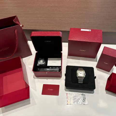 Cartier Santos W2SA0009 40mm Yellow gold and Stainless steel Silver