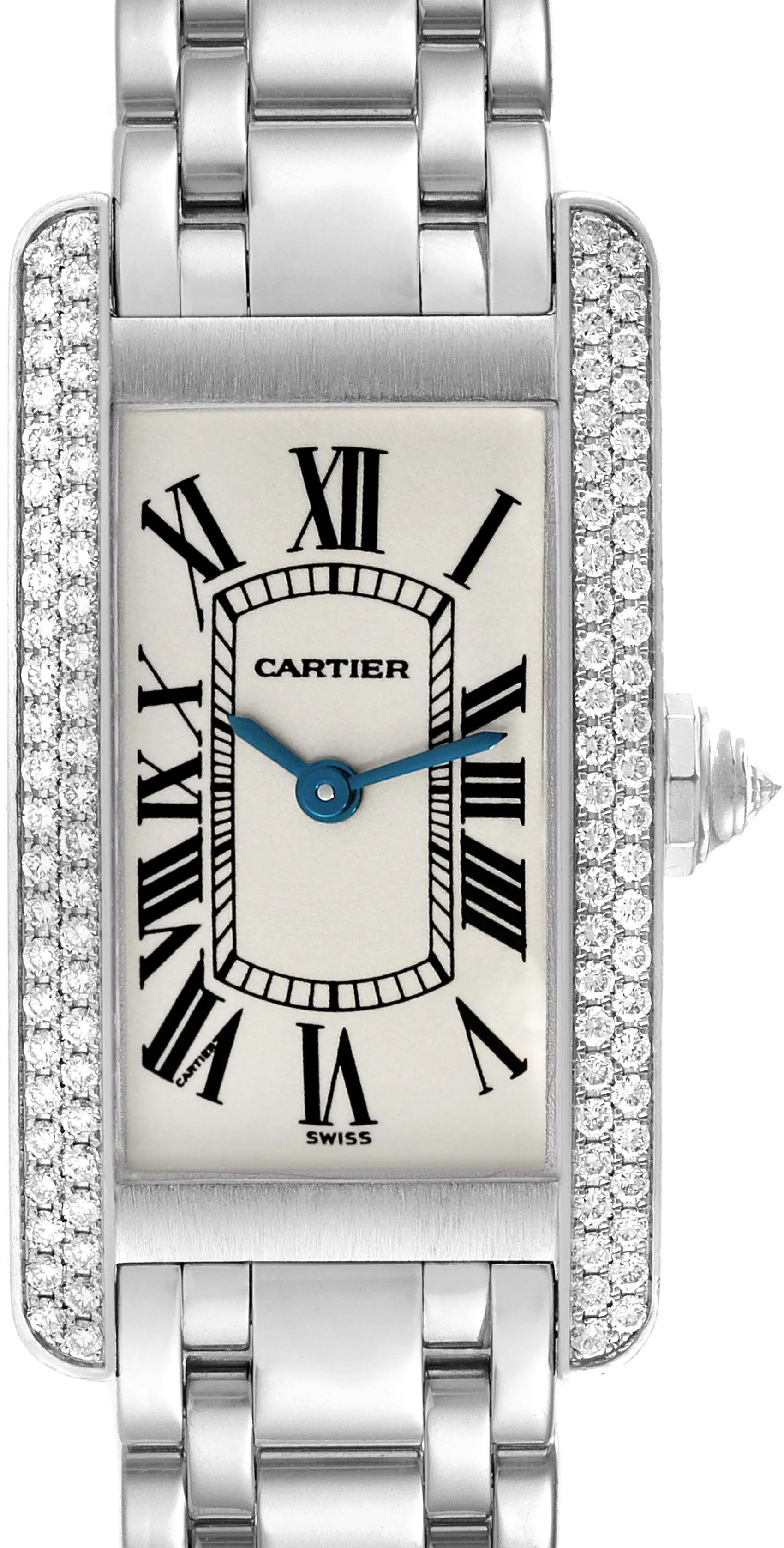 Cartier Tank Américaine WB7018L1 19mm White gold Silver 1