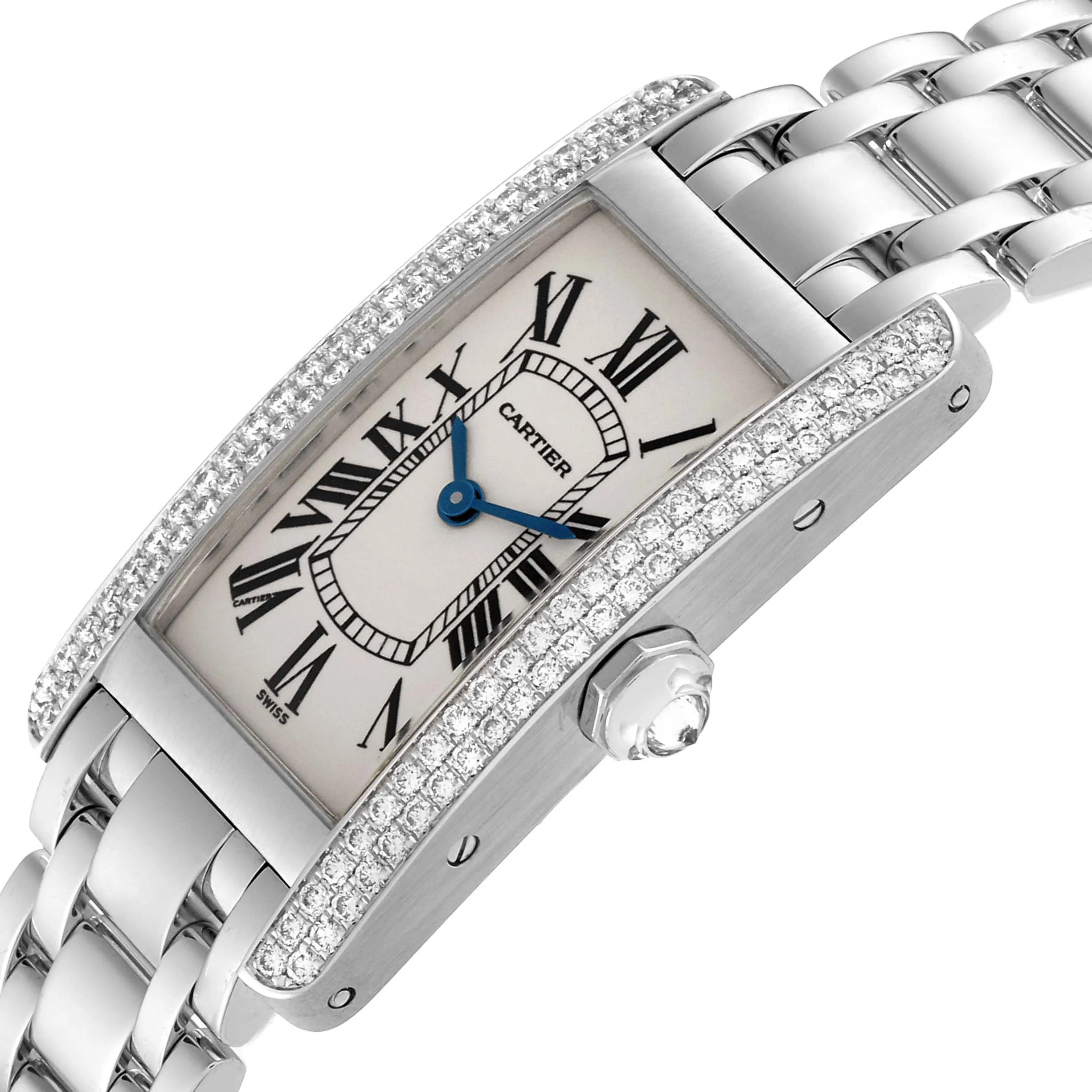 Cartier Tank Américaine WB7018L1 19mm White gold Silver 5