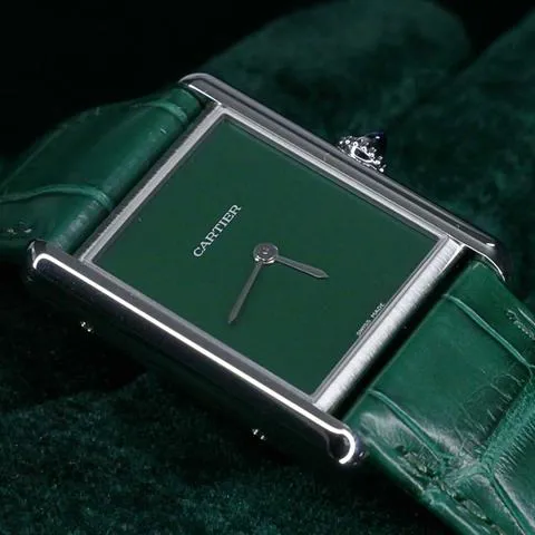 Cartier Tank WSTA0056 33.5mm Stainless steel Green 12