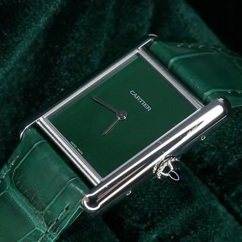 Cartier Tank WSTA0056 33.5mm Stainless steel Green 2