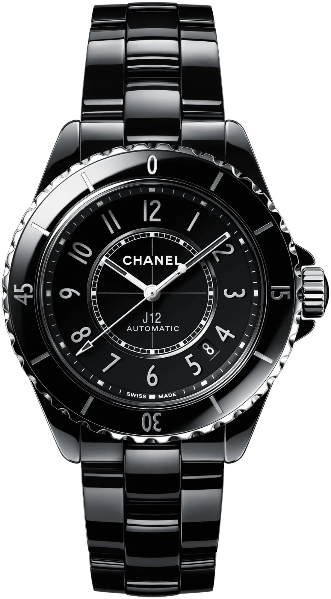 Chanel J12 H5697 38mm Black ceramic Black