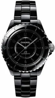 Chanel J12 H6185 Black ceramic Black