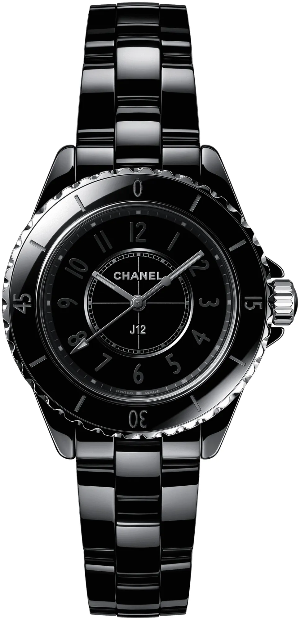 Chanel J12 H6346 33mm Black ceramic Black