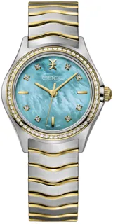 Ebel Wave 1216605 Yellow gold and Stainless steel Blue