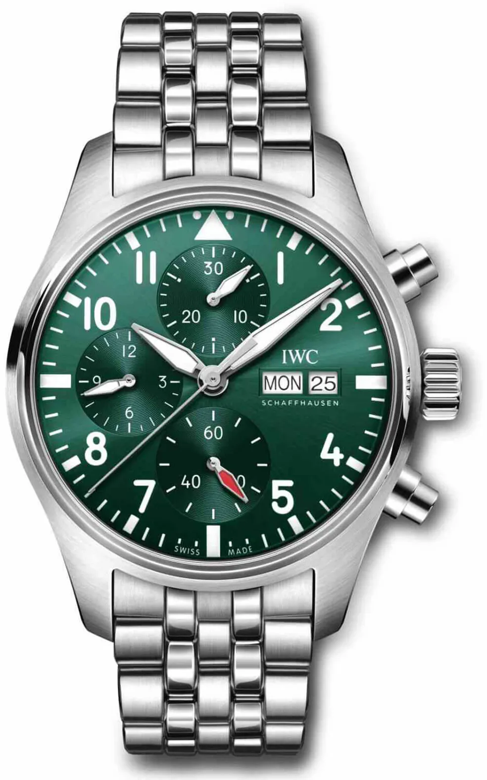 IWC Pilot IW388104 41mm Stainless steel Green