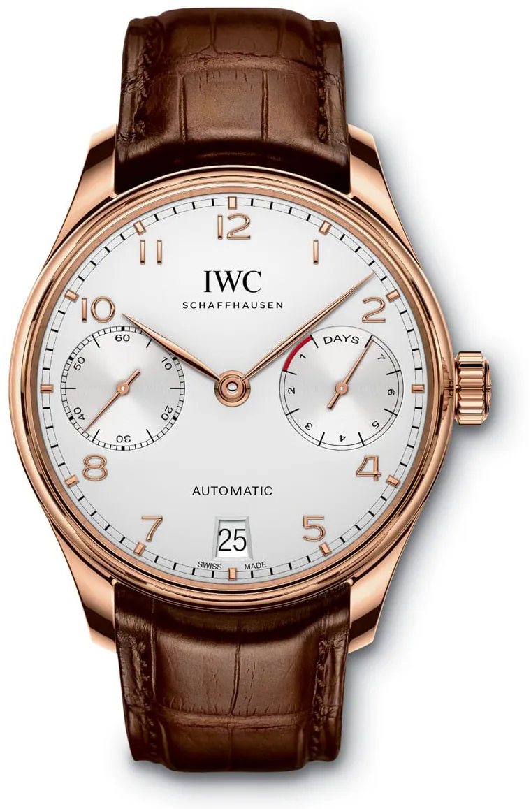 IWC Portugieser IW500701 42.5mm Red gold Silver