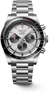 Longines Conquest L38354726 Stainless steel Black and Silver