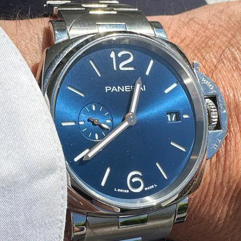 Panerai Luminor Marina PAM 01124 42mm Stainless steel Blue