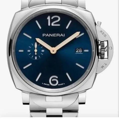 Panerai Luminor Marina PAM 01124 42mm Stainless steel Blue 1