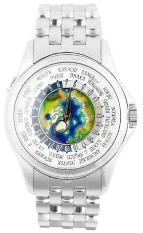 Patek Philippe World Time 5131/1P-001 39.5mm Platinum Silver