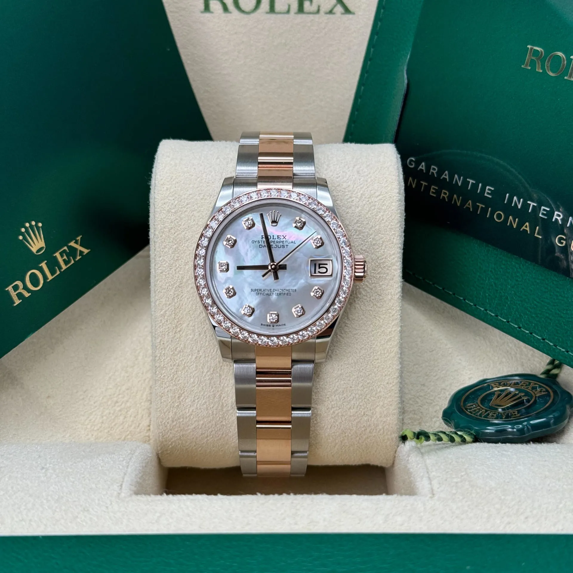 Rolex Datejust 278381RBR-0025 31mm Oystersteel and Everose gold White