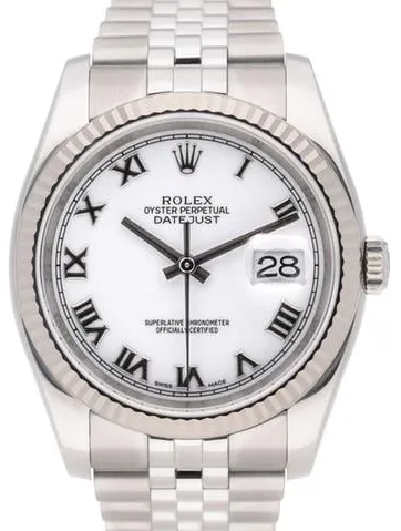Rolex Datejust 36 116234 36mm Stainless steel White